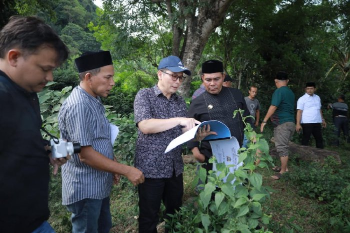 Bupati Aceh Besar Tinjau Irigasi di Lhoong