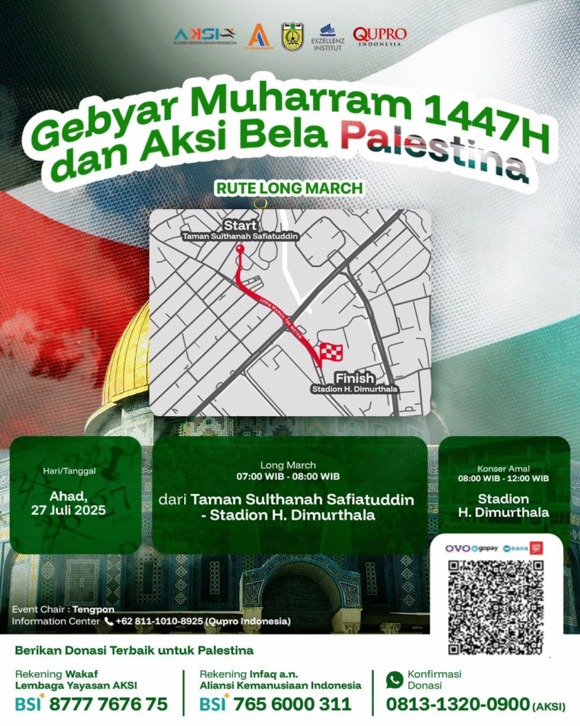 Catat !! Ini Rute Long March dan Lokasi Parkir Bela Palestina Besok Pagi