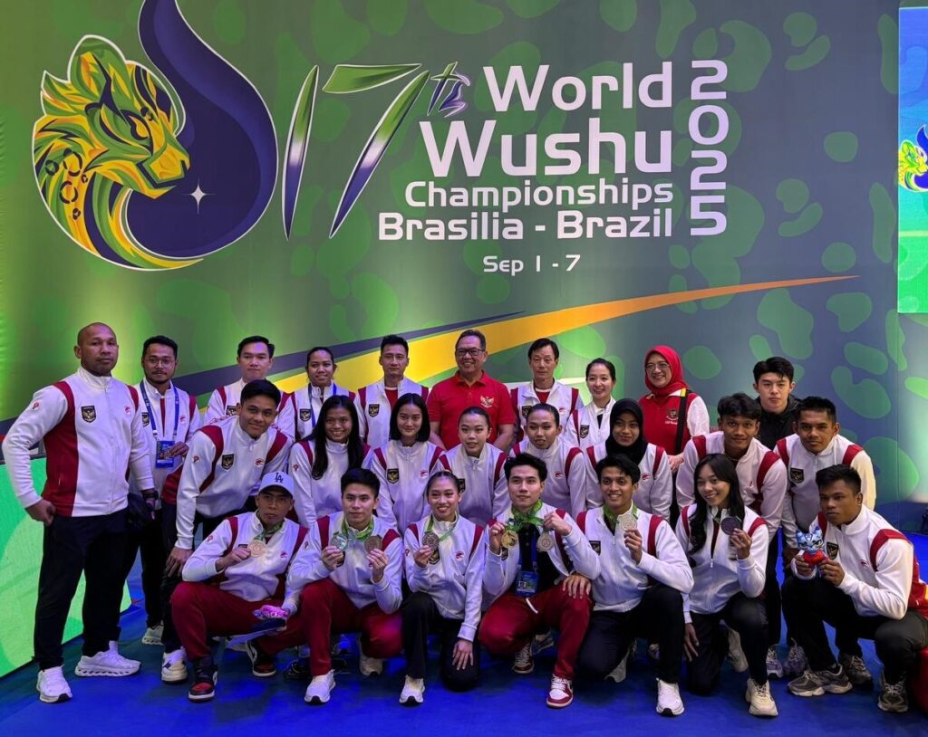 Timnas Wushu Indonesia Raih Enam Medali di Kejuaraan Dunia Wushu 2025 di Brasil