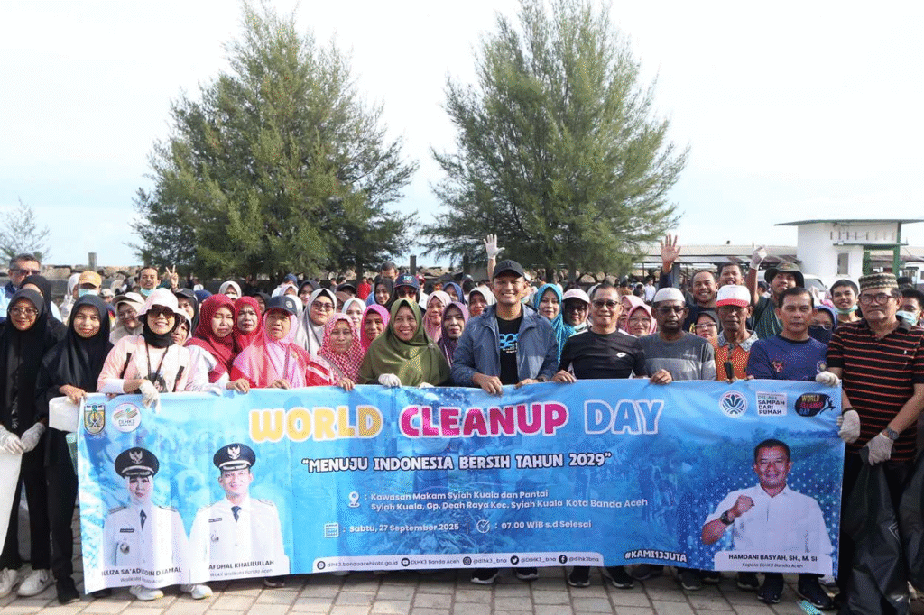 Wakil Wali Kota Banda Aceh Buka World Cleanup Day 2025: “Cintai Lingkungan, Jaga Tanah Budaya Kita”