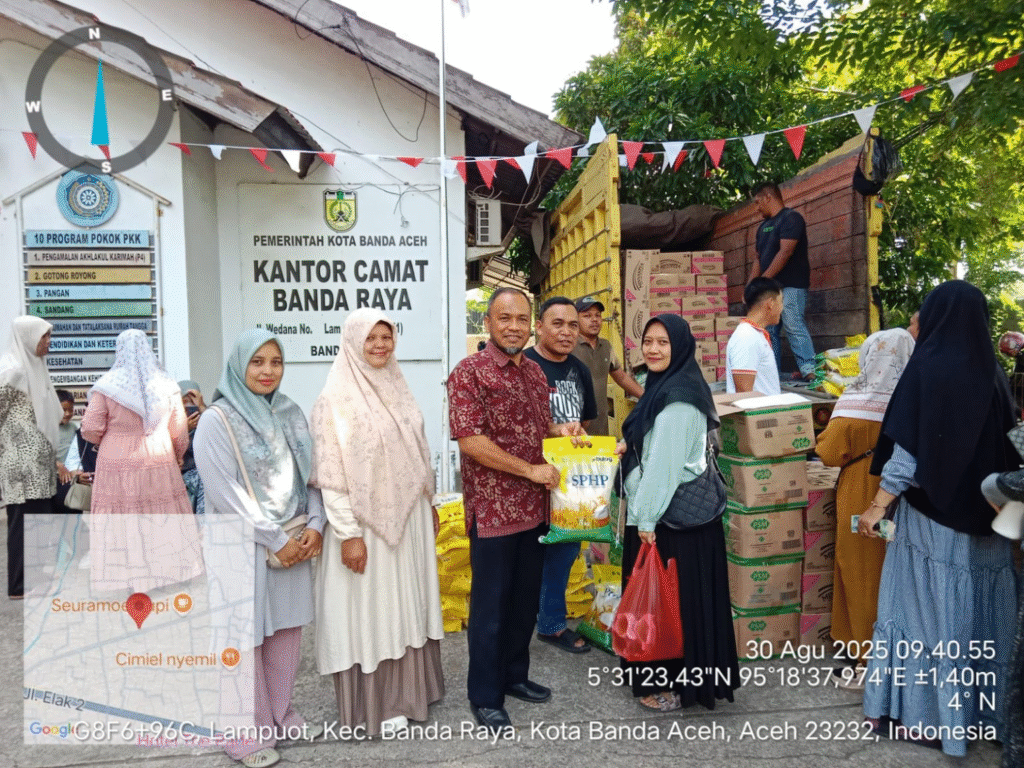 Gerakan Pangan Murah Sukses Digelar di Kantor Camat Banda Raya