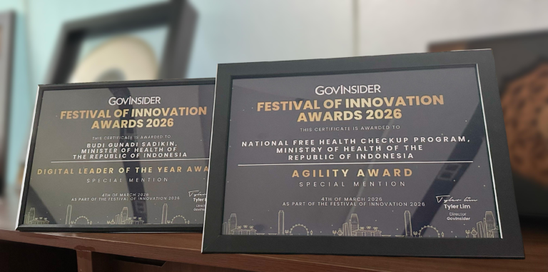 Menkes dan Program CKG Raih Penghargaan Internasional