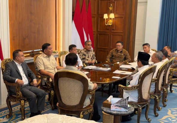 Menhan Sjafrie Dampingi Presiden RI Terima Wakil Ketua DPR RI