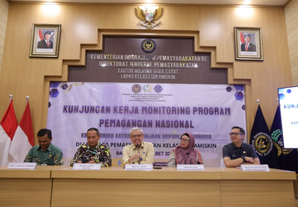 Sekjen Kemnaker Cek Pemagangan di Lapas Sukamiskin, Pemagang Dapat Skill dan Pengalaman Kerja