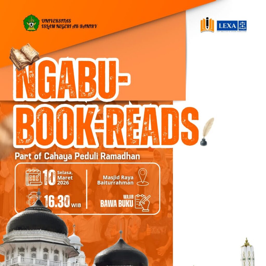 KMK UIN Ar-Raniry x Lexa Community Gelar Ngabu-Book-Read di Masjid Raya Baiturrahman