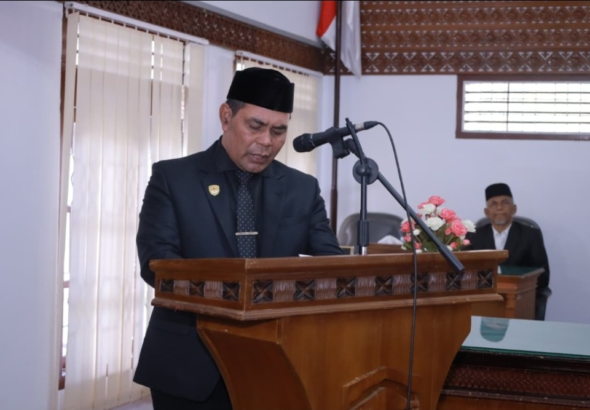 DPRK Aceh Besar Gelar Paripurna Penyampaian LKPJ 2025, Bupati Muharram Idris Paparkan Capaian Pembangunan