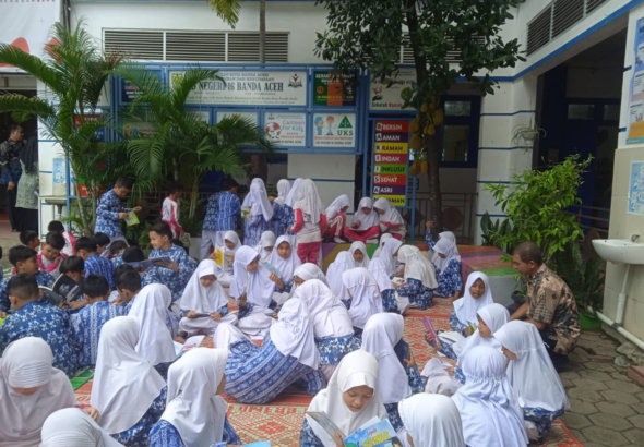 Pelayanan Pustaka Keliling Hadir di SD Negeri 16 Banda Aceh, Tingkatkan Minat Baca Siswa