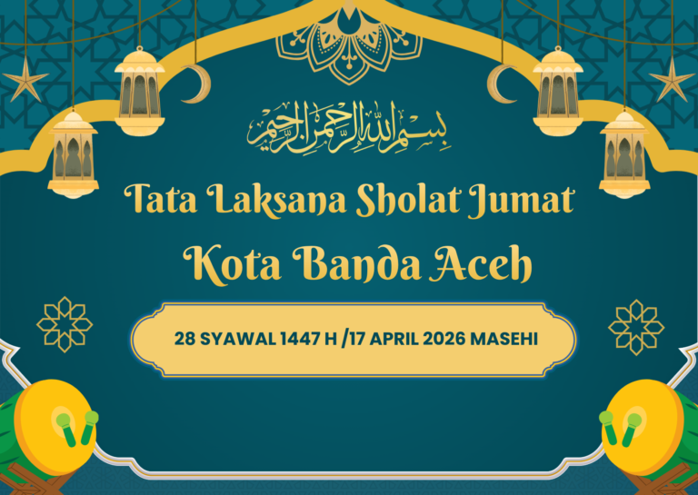 Daftar Tata Laksana Shalat Jum’at di Wilayah Kota Banda Aceh, 17 April 2026 M