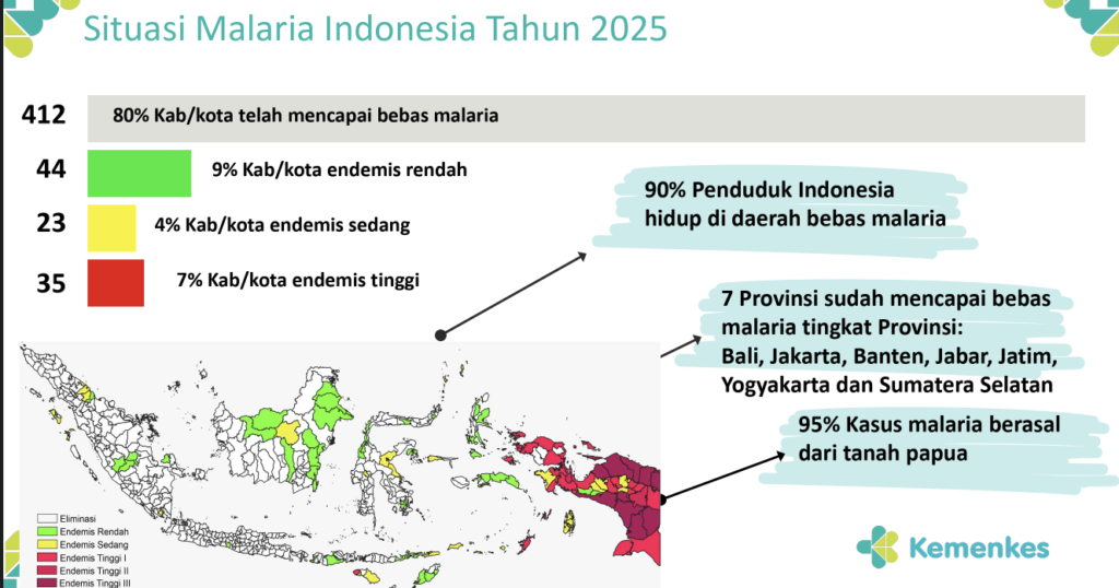80% Daerah Bebas Malaria, Indonesia Kejar Eliminasi Malaria pada 2030