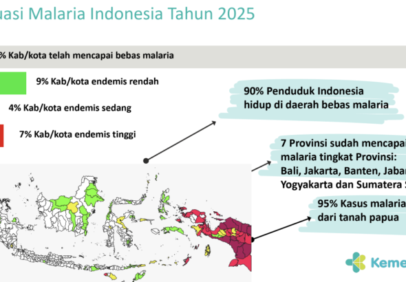 80% Daerah Bebas Malaria, Indonesia Kejar Eliminasi Malaria pada 2030