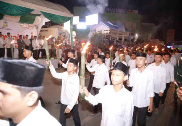 Pawai Takbir Idul Adha di Aceh Besar Disaksikan Ribuan Pasang Mata