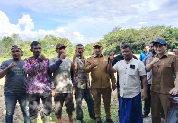 Tindaklanjuti Aspirasi Masyarakat, Bupati Aceh Besar Tinjau Embung Swadaya di Lam Aling