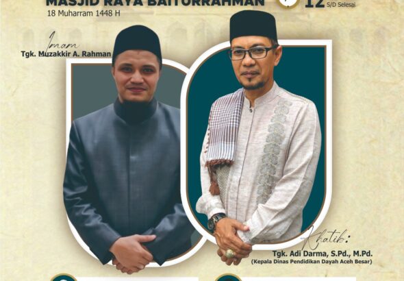 Tata Laksana Shalat Jum'at di Masjid Raya Baiturrahman, Tgk. Adi Darma Bertindak sebagai Khatib