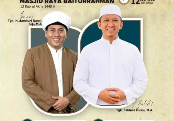 Tata Laksana Shalat Jumat Masjid Raya Baiturrahman, 25 September 2026