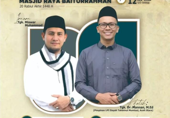 Tata Laksana Shalat Jumat Masjid Raya Baiturrahman, 2 Oktober 2026