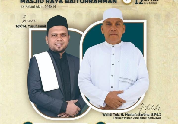 Tata Laksana Shalat Jumat di Masjid Raya Baiturrahman Banda Aceh, 9 Oktober 2026