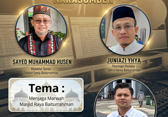 Radio Baiturrahman Hadirkan Perbincangan Sabtu Pagi, Angkat Tema Menjaga Marwah Masjid Raya Baiturrahman